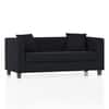 Windsor Premium 2 Seater Fabric Sofa in Deep blue velvet Colour