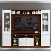 Casper Large Tv Unit Walnut And Frosty White 60 Inches Tv