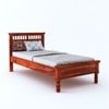 Naisha Solid Wood Single Size Non Storage Bed In Honey Finish