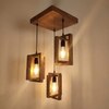 Gyro Brown Solid Wood Cluster Hanging Light