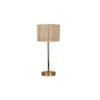 Bamboo Shade with Metal Gold Table Lamp