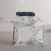 Stoa Paris Super King Size 100% Cotton Bedsheet with 2 Pillow Covers  Size Blue White