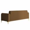 Veniza Velvet 3 Seater Sofa In Brown Colour