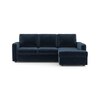 Apollo Sofa (Colour : Cobalt, Cushion : Soft, Back Type : Regular, Seating Capacity : Right Aligned 2 Seater + Right Aligned Chaise)