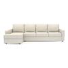 Apollo Compact Sofa (Colour : Pearl, Cushion : Soft, Back Type : Regular, Seating Capacity : Left Aligned 3 Seater + Left Aligned Chaise + Ottoman)