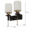 Eliante Wall Lights Mild Steel, Glass & Glass Material Brown,Gold & White Finish
