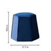 Prism Blue Pouf Ottoman