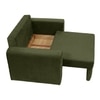 Baruna 1 Seater Velvet Pull Out Sofa Cum Bed with Storage In Green Color