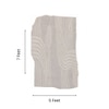Handmade Wool Silk Shaped Rug Modern Wave Beige 5 x 7 Feet Carpet