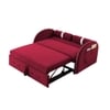 Jayen 3 Seater Pull Out Sofa cum Bed in Maroon Colour