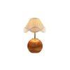 Vintage cotton off-white with Natural Wood Table Lamp