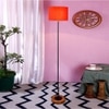 Emme Orange Cotton Shade Floor Lamp