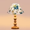 Devansh Multicolor Cotton Table Lamp With  Wood Natural Base (10X10X16) Inches)-38