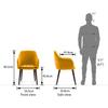 Owen Lounge Chair in  Matte Mustard Yellow Colour