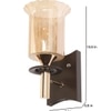 Eliante Wooden Wall Lights Mild Steel, Wood & Glass Material Brown, Gold & Champaign Finish