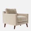 Reiti Velvet 1 Seater Sofa in Cream Colour