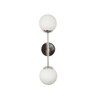 Balts Twin Wall Light In Chrome Finish With Opal Glass Globe Shades