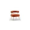 Bonnita Solid Wood Accent Chair in Orange Colour