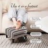 Bohemian Jacquard Wooden Footrests in Black & White Color