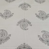 Black And White Floral 330 Tc  Cotton Flat  Queen Size Bedsheet With 2 Pillow Cover