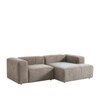 Elegantedge Wood Left Aligned 2-Seater With Upholstery Non Storage Sofa In Grey Colour