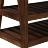 Mosselyn Solid Wood Shoe Rack with Seating in Walnut Brown finish