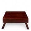 Bradford Sheesham Wood Contemporary Square Foldable Coffee Table In Honey Finish
