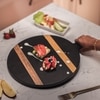 Ireka Home Stripe a Pose Wooden Serving Board with Enamel
