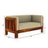 Prashiv 3+2 Seater Wooden Sofa (Creame Colour, Honey Finish)