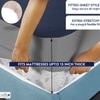 Premium Terry Polyester Fabric Waterproof Mattress Navy Blue King 78X72