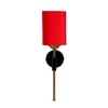 Devansh Metal Electric Wall Light in Black Colour with Red Shade Count of 1 Light