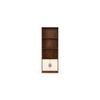 Seonn Engineered Wood Bookshelf with Drawer and 2 Doors Cabinet Floor Standin in Maple & Beige