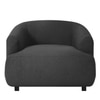 Morgen Boucle Fabric 1 Seater Sofa In  Dark Grey