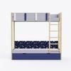 Pine Tree Single Size Bunk Bed In Silver Grey Colour