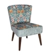 Rowan Accent Chair in Silver and Red Floral Pattern