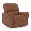 Bernice One Seater Leatherette Manual Recliner in Tan Colour
