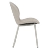 Scandinavian Navon Dining Chair White Matte Beige Finish