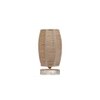 Logan Dholak Bamboo table lamp with White Brushed wood base