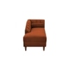 Korslund Velvet Chaise Lounger in Brown Colour