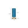 Oliver Turquoise Jute lamp with Gold wood base