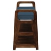 Lundeborg Solid Wood Shoe Rack with Seating in Walnut Brown finish