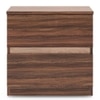 Rodrigues Bedside Table 2 Drawer Rolex Brown Colour