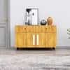 Hexa Red Multipurpose Storage Cabinet With 2 Drawer 2 Door in Slate Grey And Giant Wood Colour