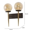 Eliante Modern Wall Lights Mild Steel & Glass Material Brown, Gold & Champaign Finish