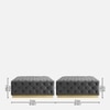 Rainn Ottoman in Midnight Grey Colour