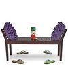 Latt Solid Wood Bench In Mahogany Finish