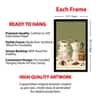 The Castle Decor Cute Cat Eating Ramen Kitchen Wall Art 12x18 Inch