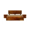 Esra Sheesham Wood King Size Bed Box Storage Honey OakOak Finish (72 x 78 inches)