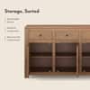 Striado Sideboard in Amber Walnut Finish
