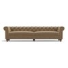 Winchester Luxe 4 Seater Fabric Sofa in Fawn Velvet Colour